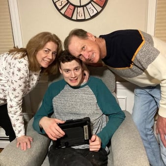 Jeremy with Mom and Dad